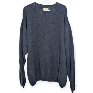 Vintage St. Johns Bay Blue Knit Crew Sweater Top XXL  XT Plus Men